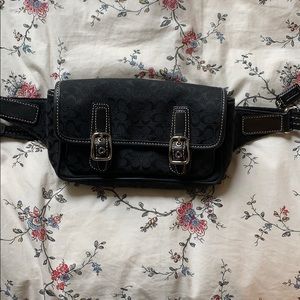 Black coach fanny pack